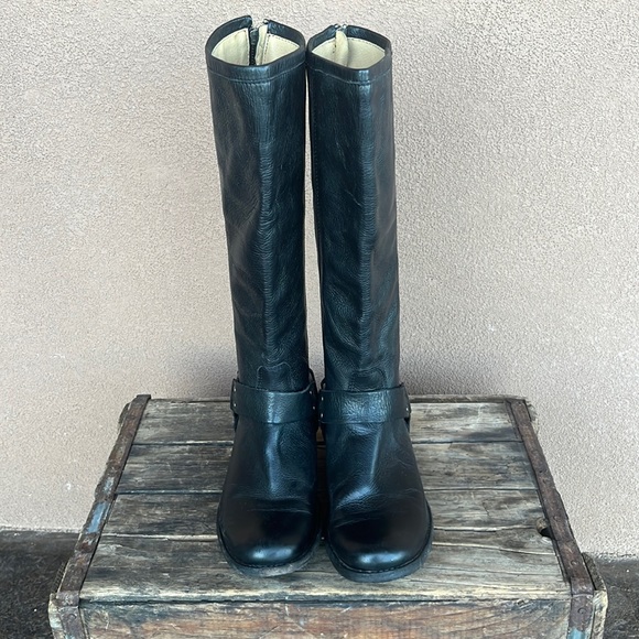 Frye Phillip Harness Tall Black Boot - Picture 4 of 10